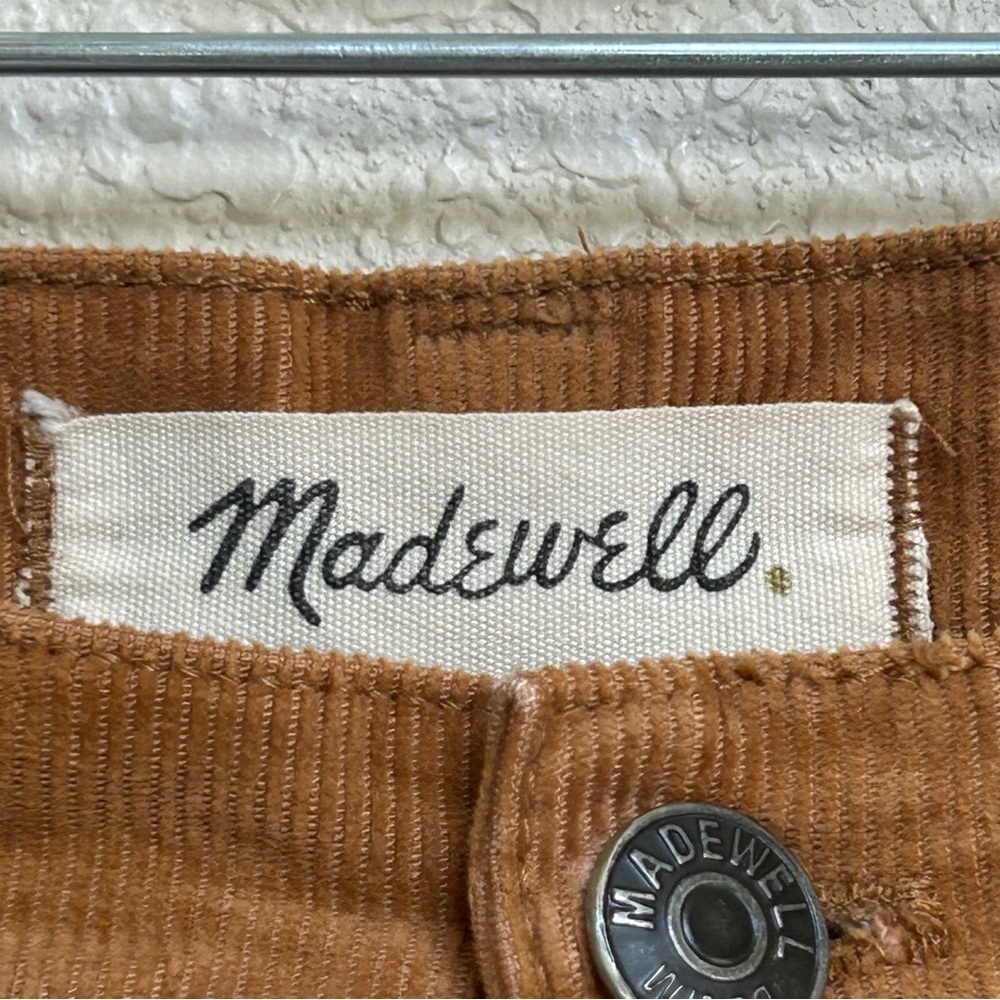 Madewell Women’s Cali Demi-Boot Corduroy Cropped Button Fly Pants Brown 23 - Picture 6 of 10